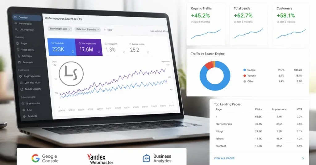 Рост посещаемости сайта благодаря SEO-продвижению