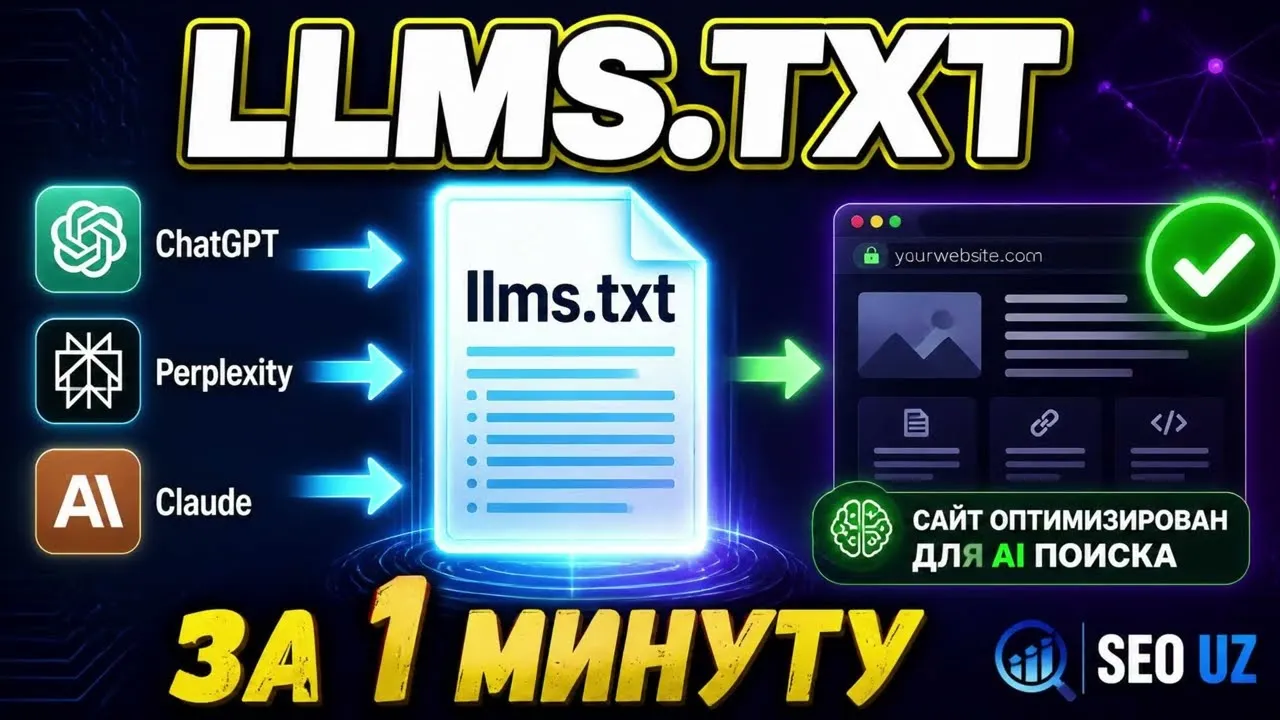 Видеоинструкция: Генератор llms.txt онлайн за 1 минуту | SEO UZ