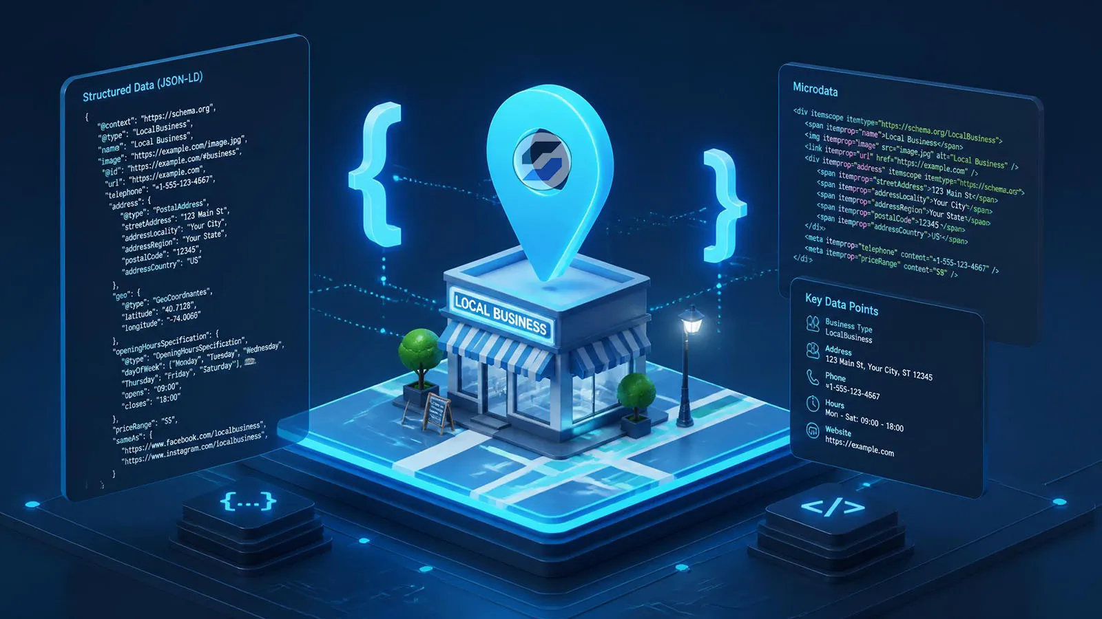 Генератор микроразметки Schema.org JSON-LD для локального бизнеса в Узбекистане - создание структурированных данных для SEO