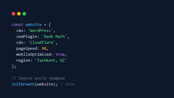 Создание сайтов в Узбекистане с SEO обложка